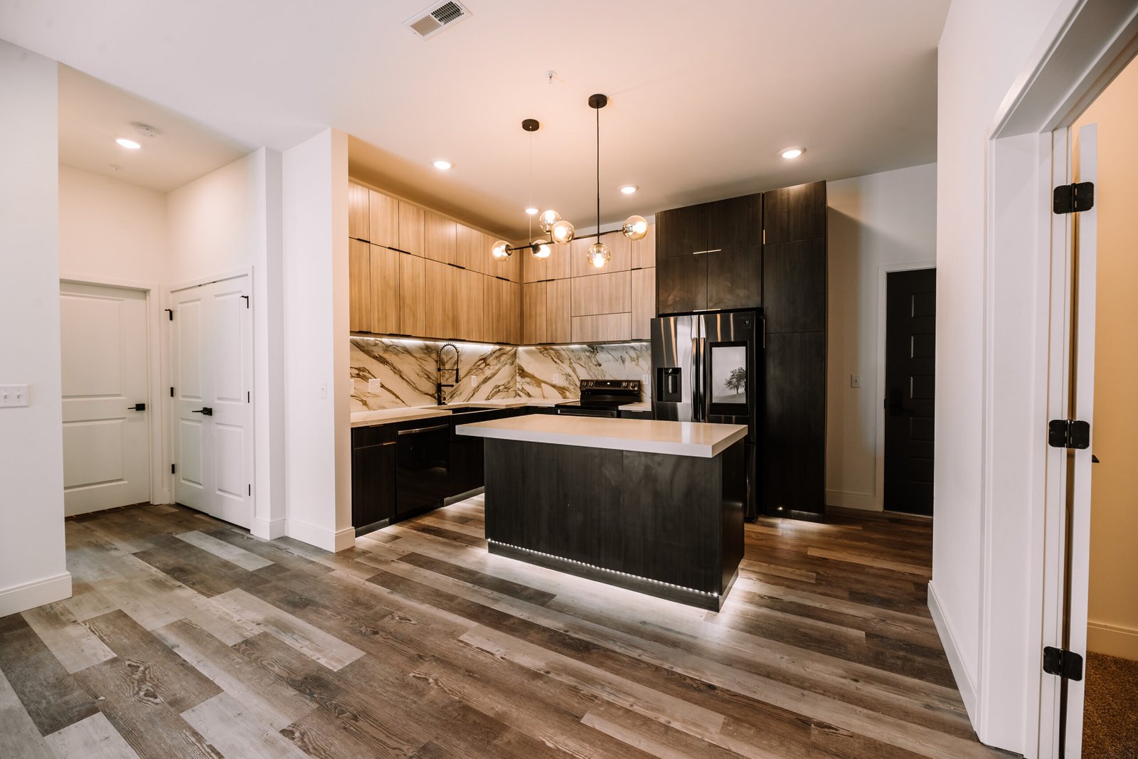 High-end kitchen at an apartment in the central west end.